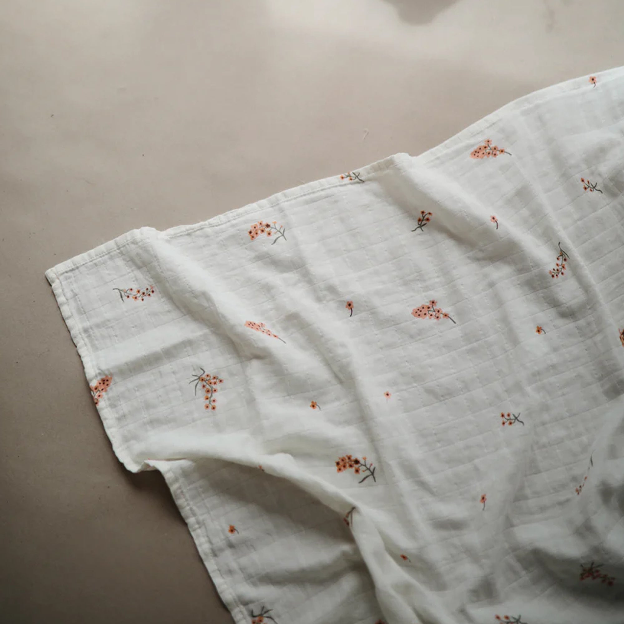 MUSHIE Muslin Swaddle Blanket Organic Cotton - Flowers