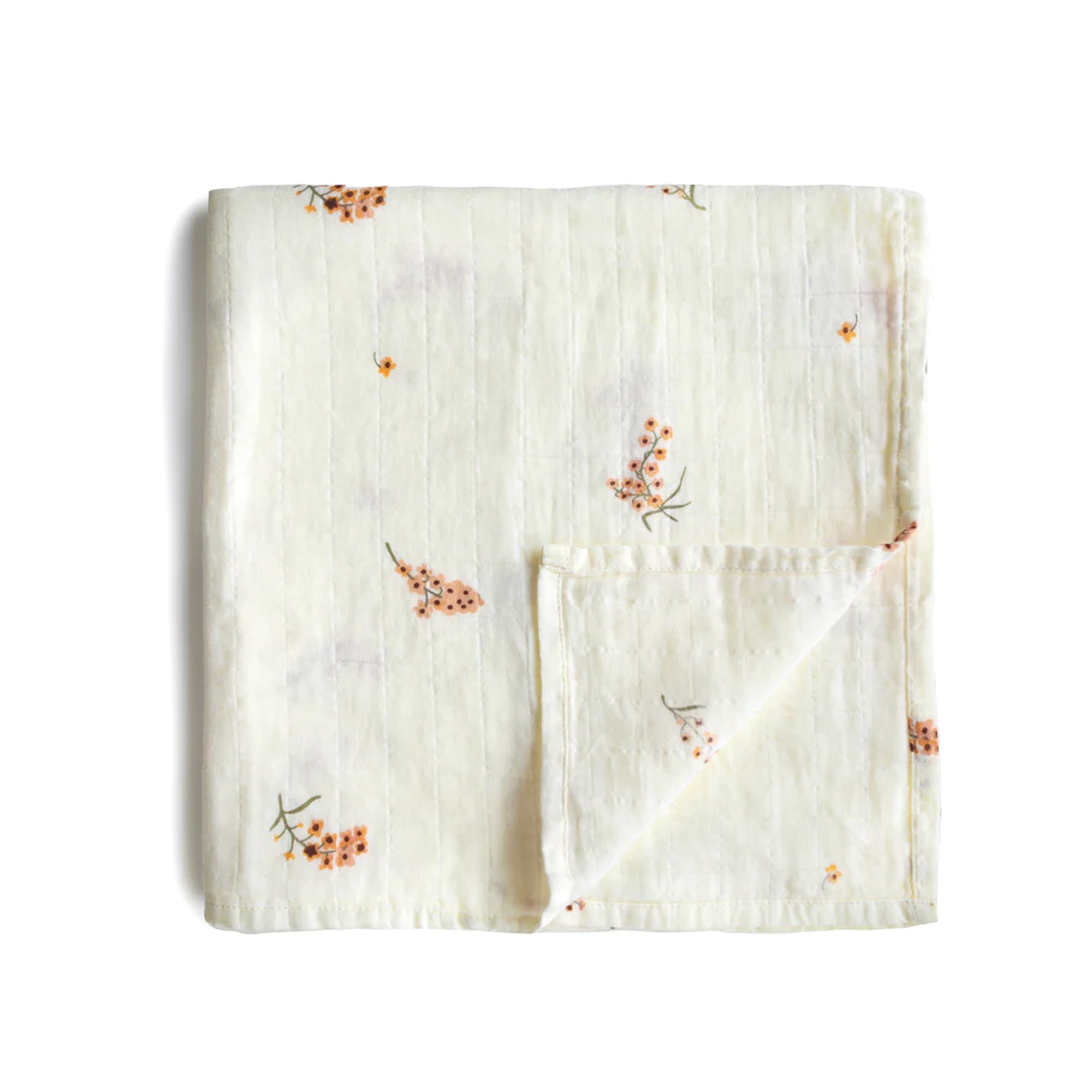 MUSHIE Muslin Swaddle Blanket Organic Cotton - Flowers