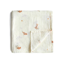 Thumbnail for MUSHIES Couverture d'emmaillotage en mousseline de coton biologique - Fleurs