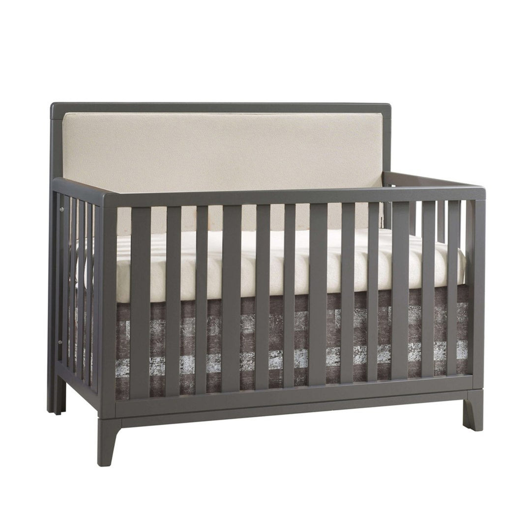 NATART Kyoto 5-In-1 Convertible Crib With Upholstered Panel Talc