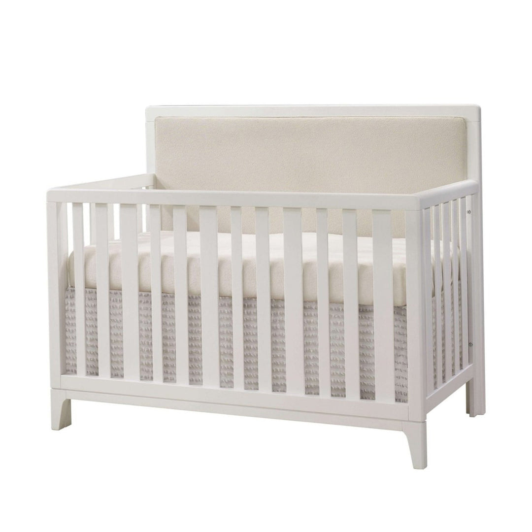 NATART Kyoto 5-In-1 Convertible Crib With Upholstered Panel Talc