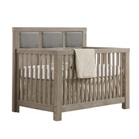 Thumbnail for NATART Rustico 5-In-1 Convertible Crib With Upholstered Panel Fog