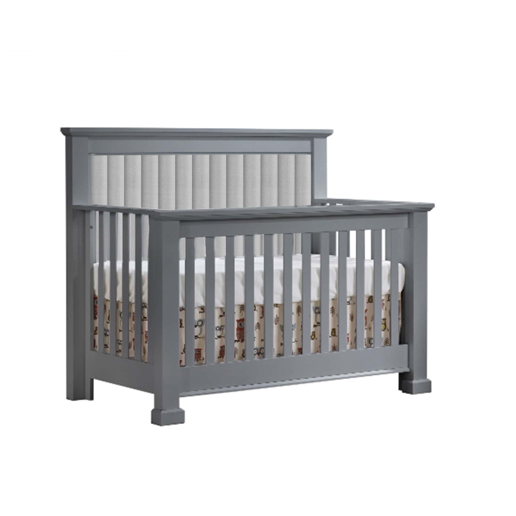 Lit de bébé convertible NATART Taylor 5 en 1 avec panneau capitonné