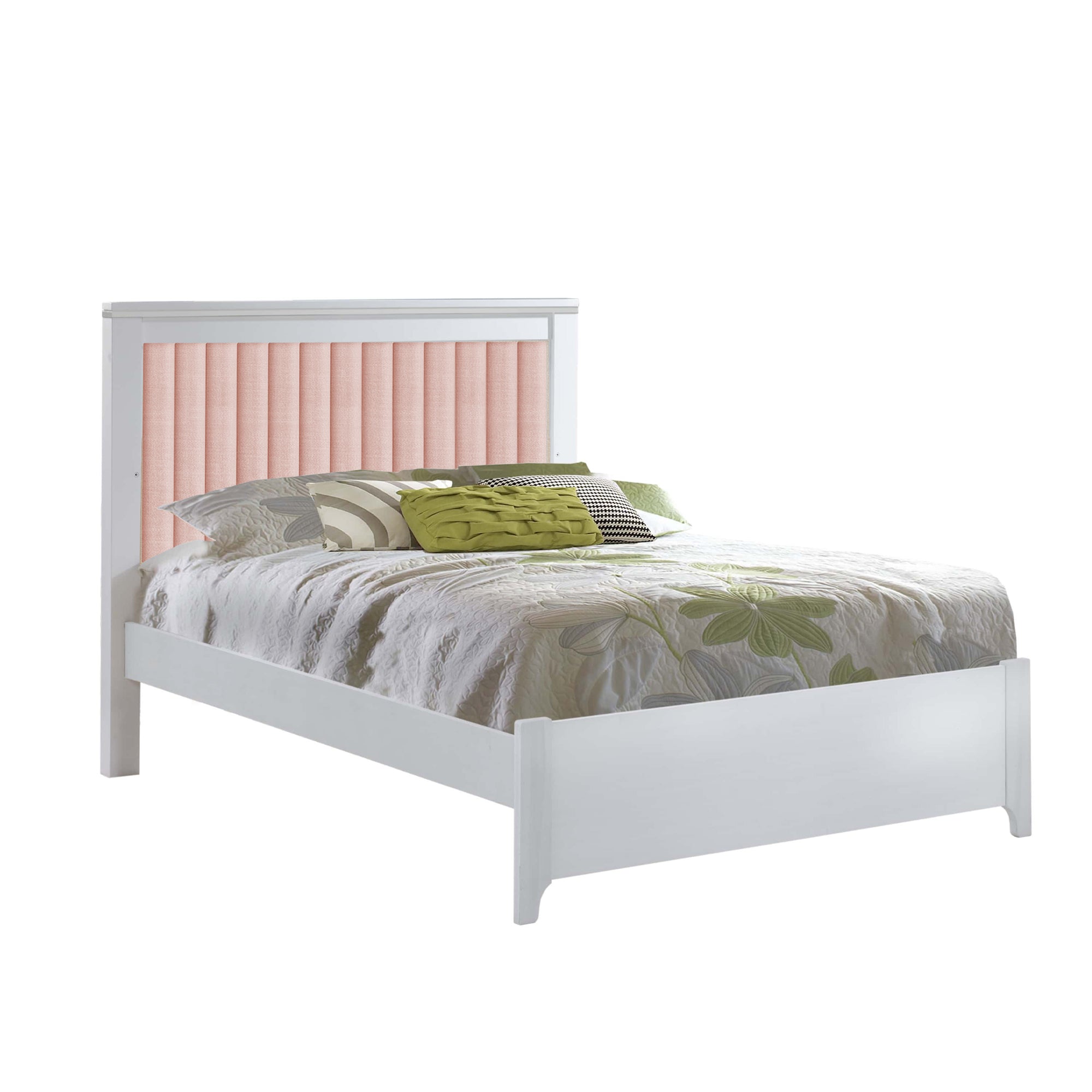 NATART Taylor Double Bed 54 with Channel Tufted Panel (low profile footboard)