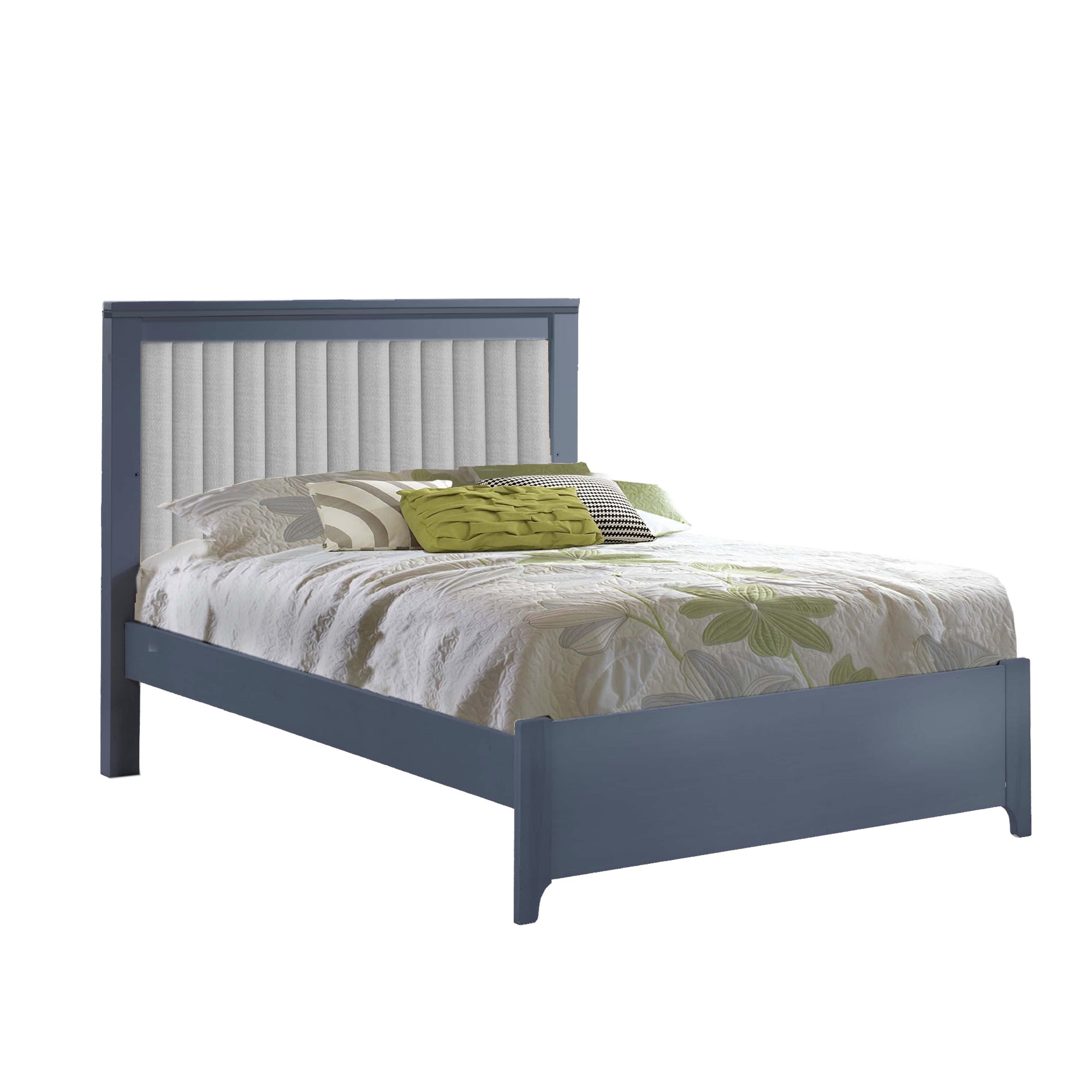 NATART Taylor Double Bed 54 with Channel Tufted Panel (low profile footboard)