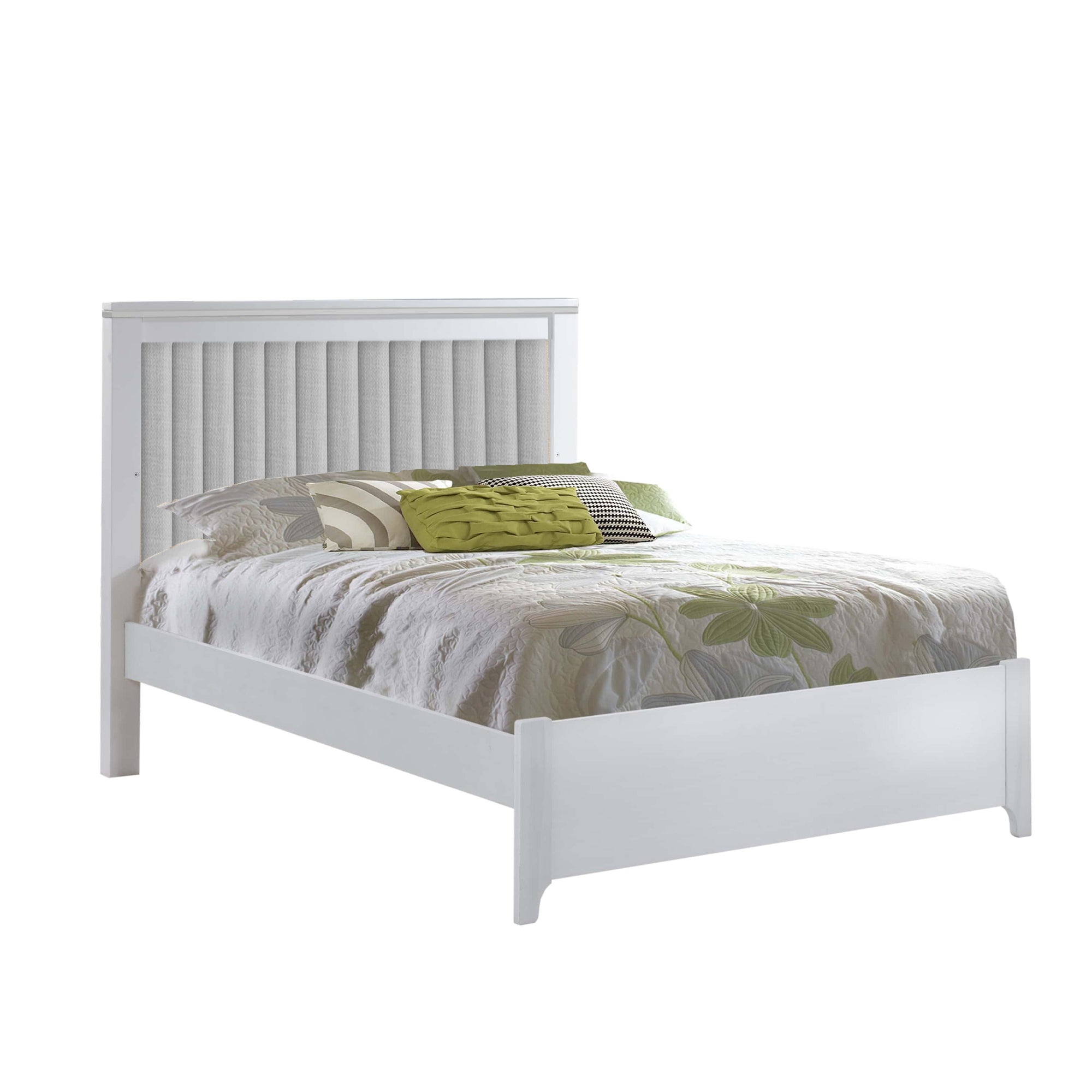 NATART Taylor Double Bed 54 with Channel Tufted Panel (low profile footboard)