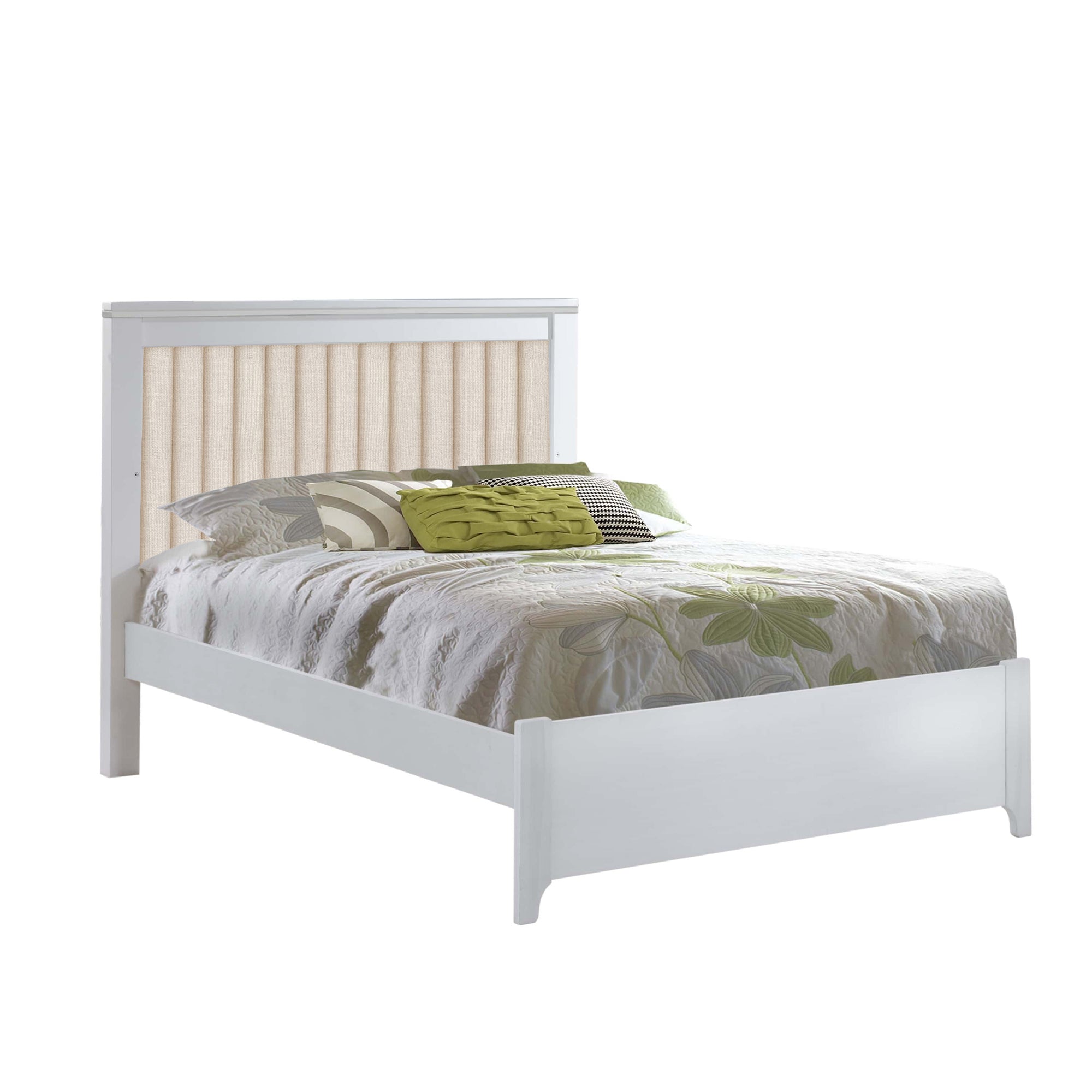 NATART Taylor Double Bed 54 with Channel Tufted Panel (low profile footboard)
