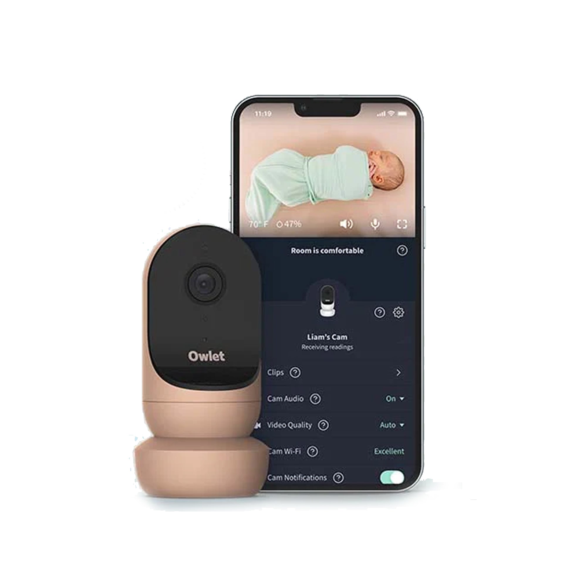 Babyphone Wi-Fi OWLET Cam 2 avec communication bidirectionnelle