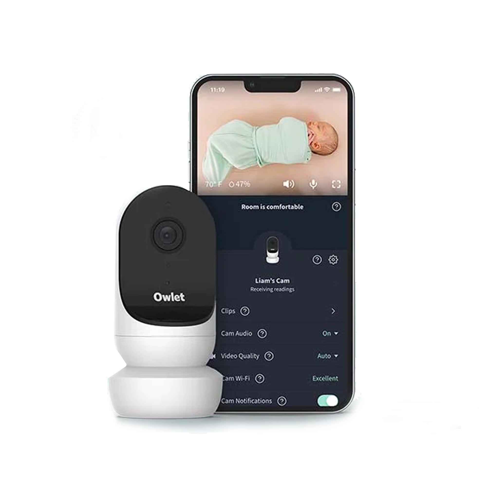 Babyphone Wi-Fi OWLET Cam 2 avec communication bidirectionnelle