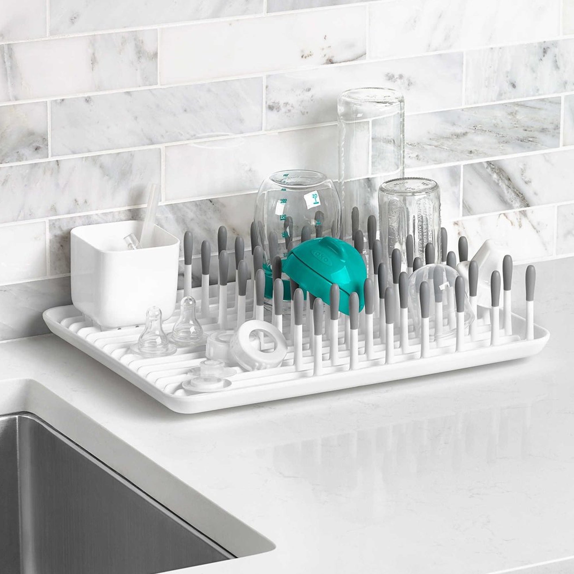 OXO TOT Bottle Drying Rack - Grey