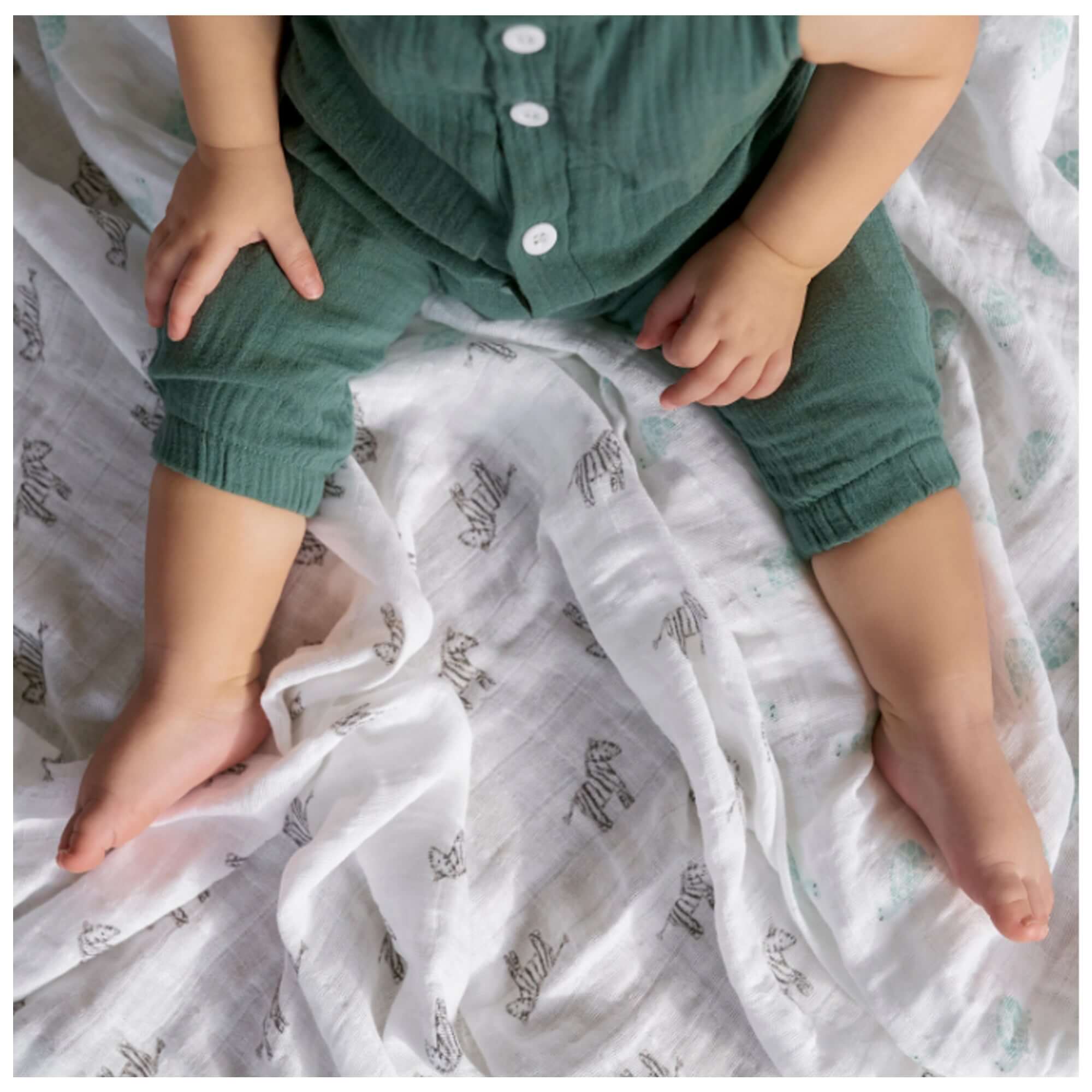 ADEN + ANAIS Organic Cotton Muslin Swaddle (4 Pk) - Animal Kingdom