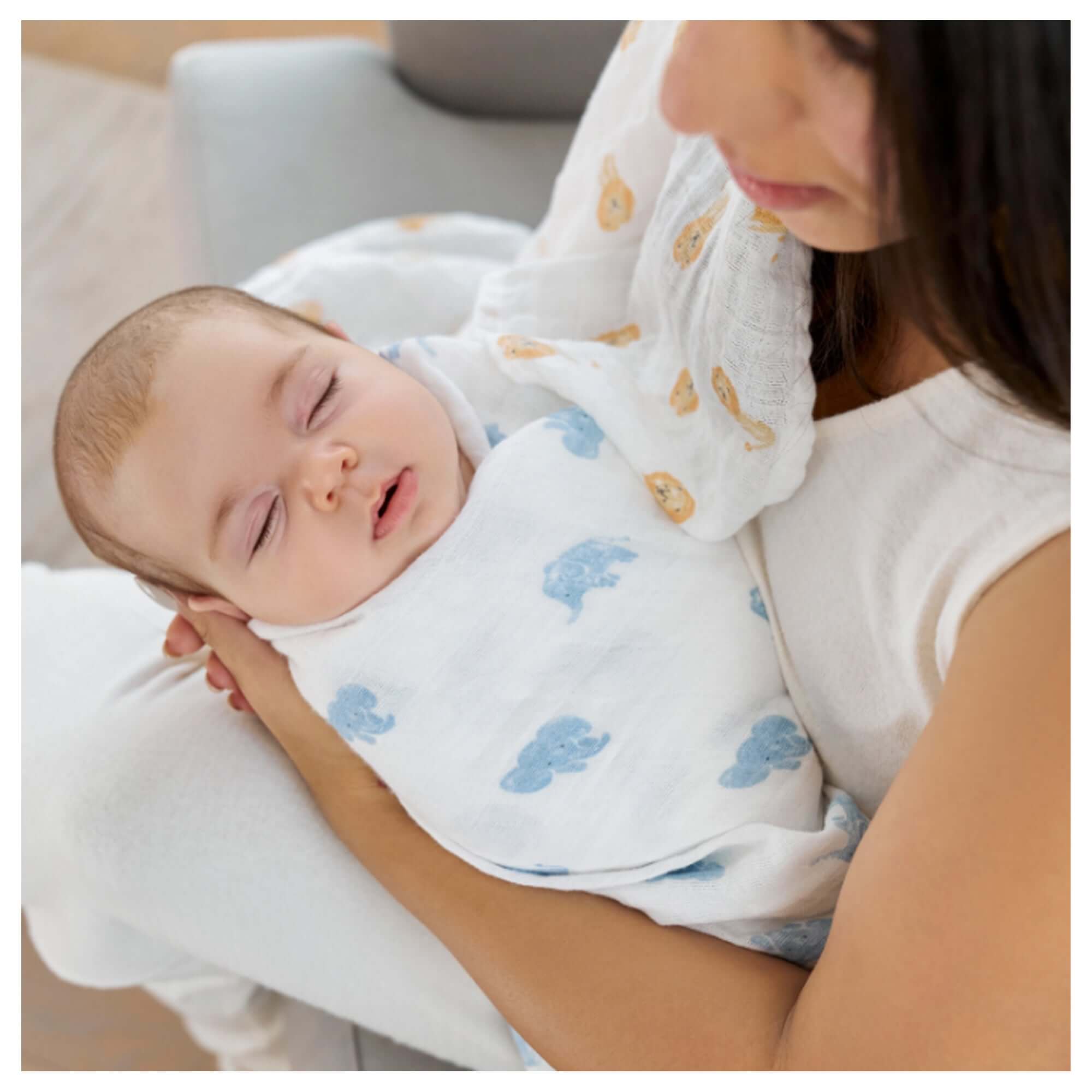 ADEN + ANAIS Organic Cotton Muslin Swaddle (4 Pk) - Animal Kingdom