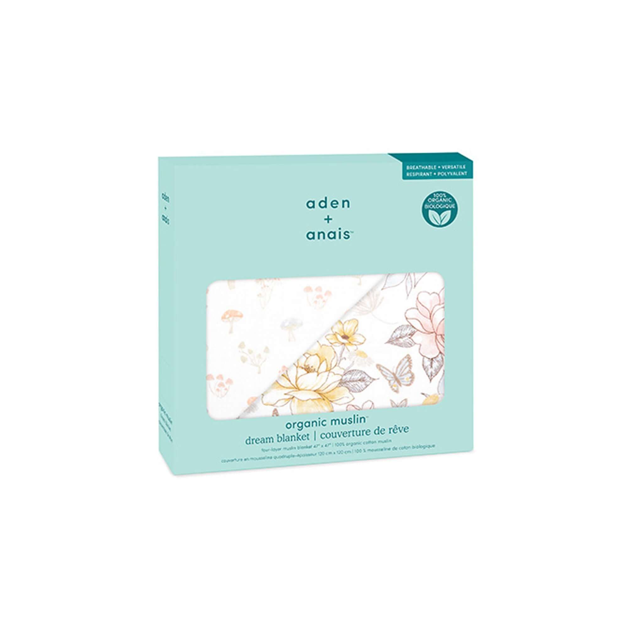 ADEN + ANAIS Organic Dream Blanket - Earthly/Rosewood