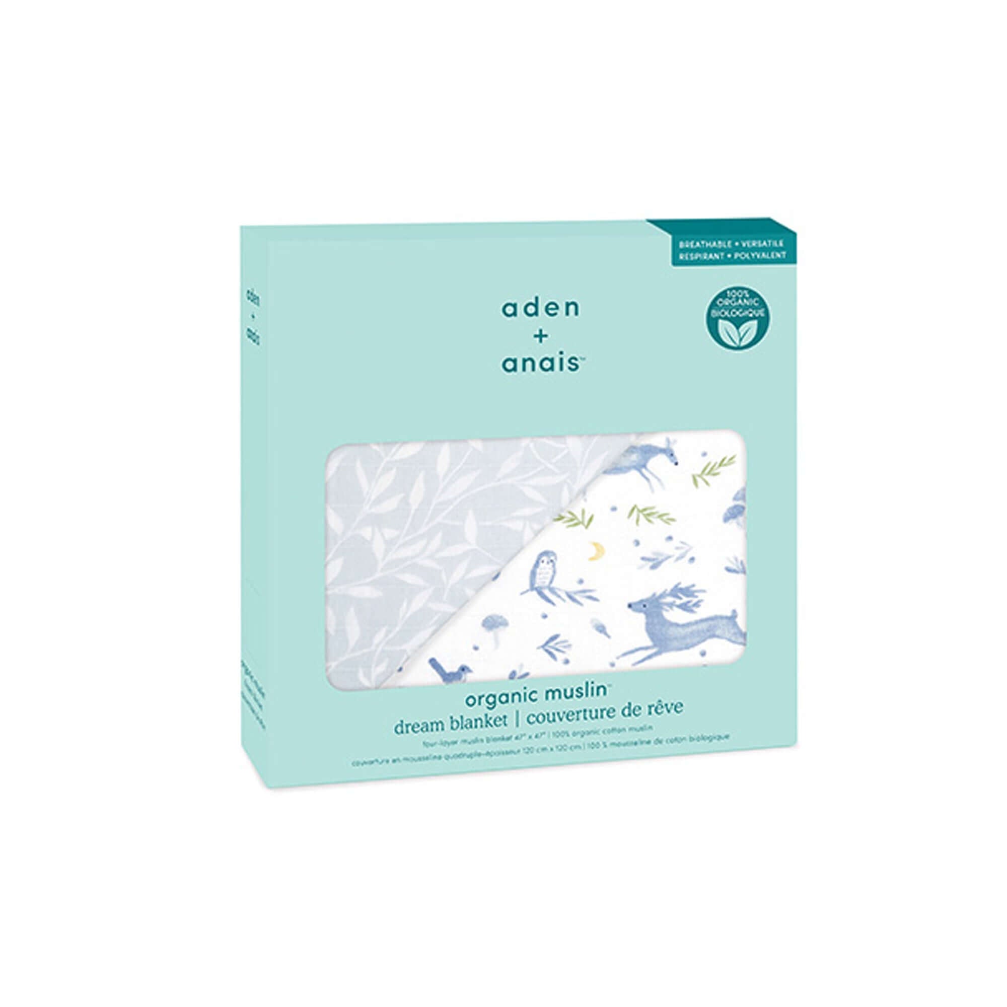 ADEN + ANAIS Organic Dream Blanket - Outdoors/Sleepy Forest