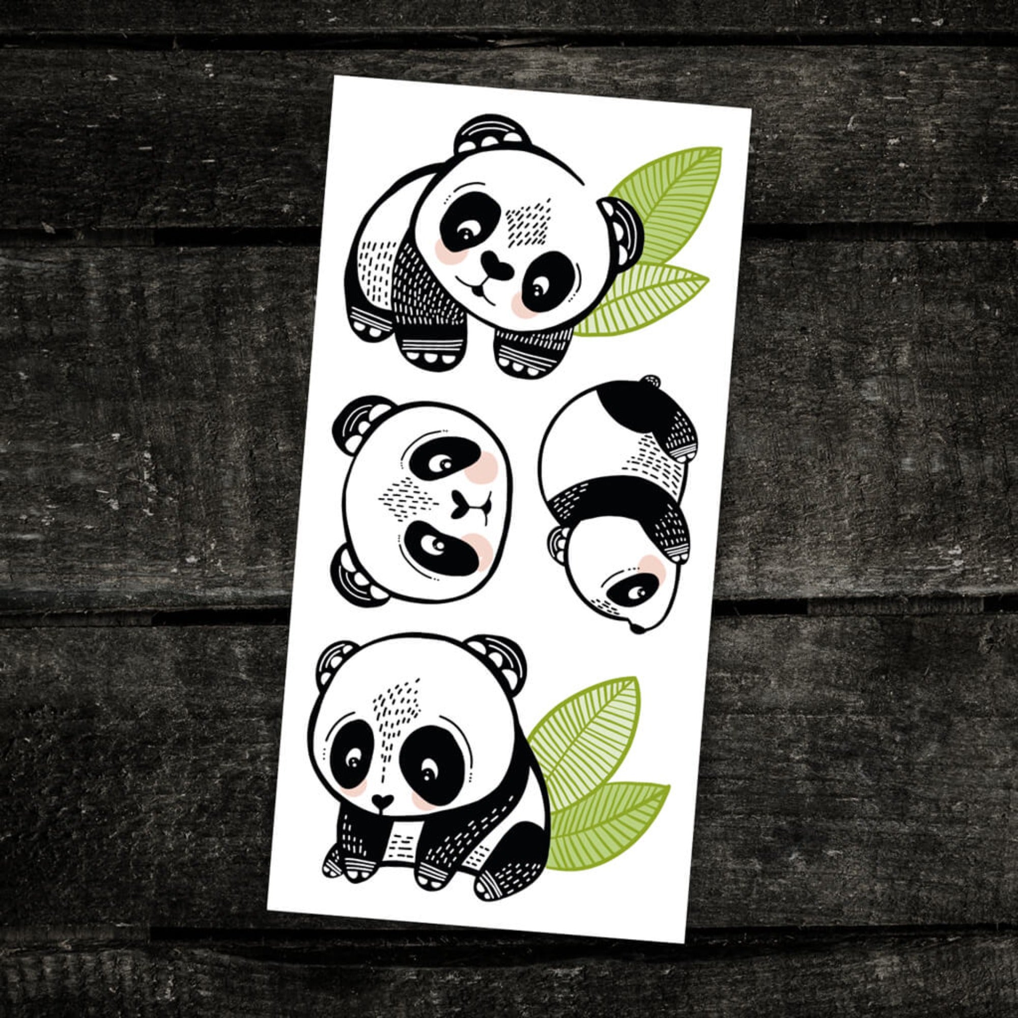 PICO TATOO Temporary Tattoo - Cool Pandas