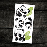Vignette pour PICO TATOO Tatouage Temporaire - Cool Pandas