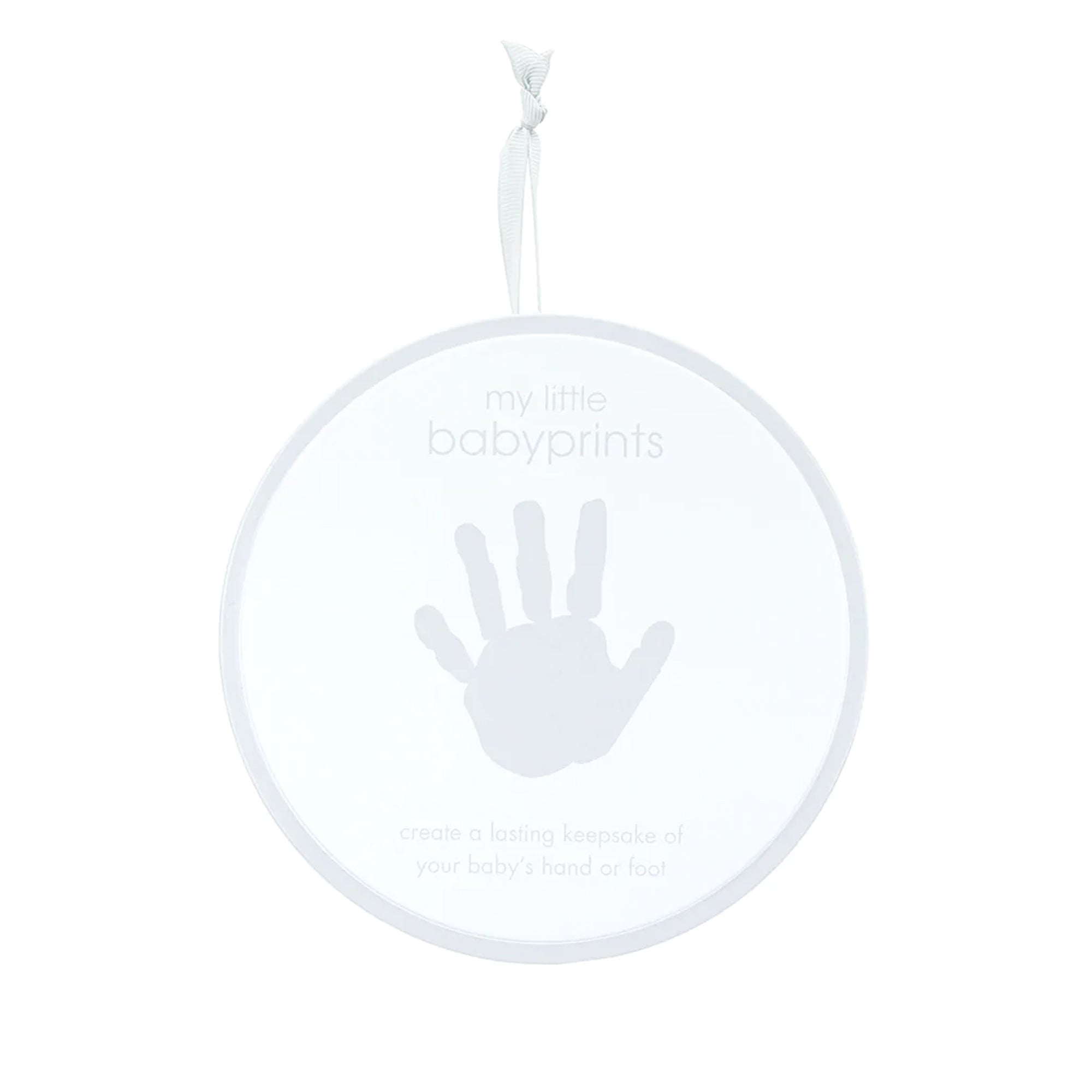 Boîtes rondes PEARHEAD Babyprints - Gris