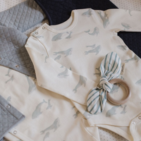 Thumbnail for PEHR Organic Cotton Kimono Romper - Follow Me Whale