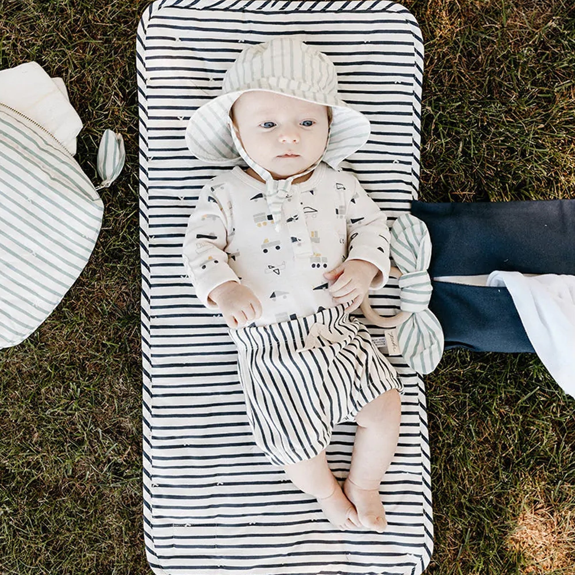 PEHR Striped On the Go Portable Changing Pad
