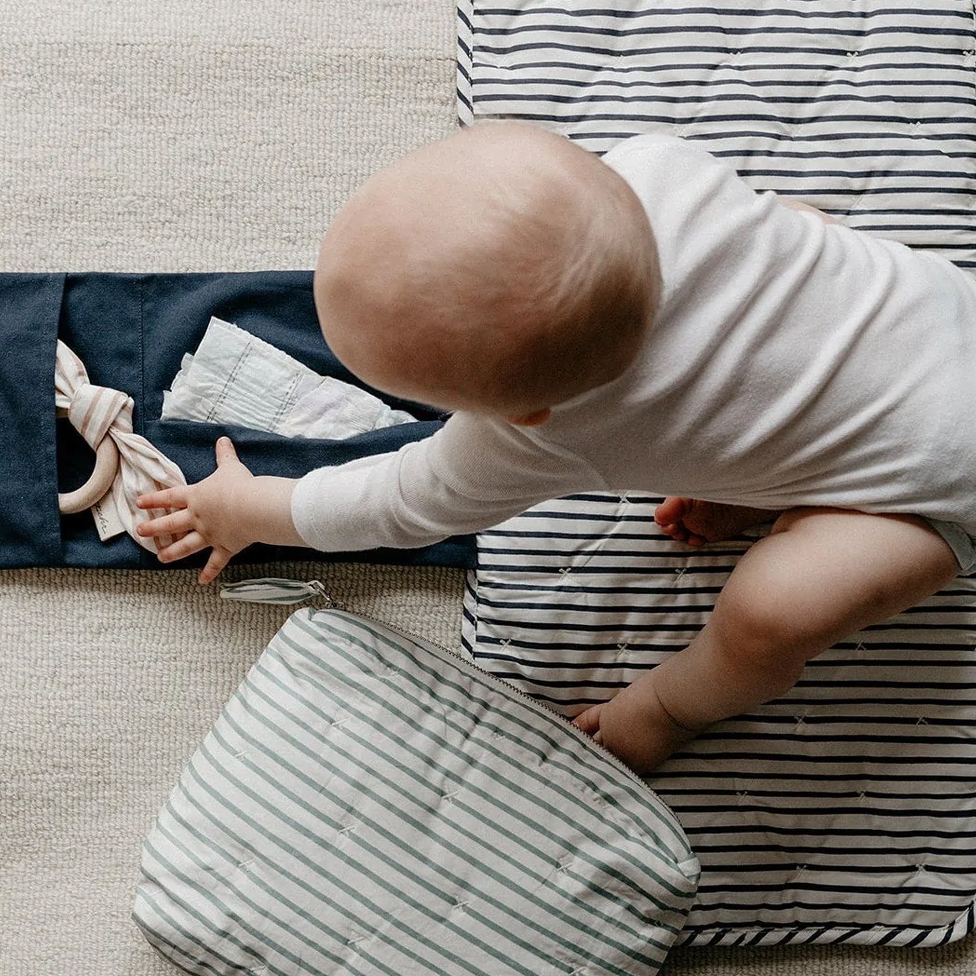 PEHR Striped On the Go Portable Changing Pad