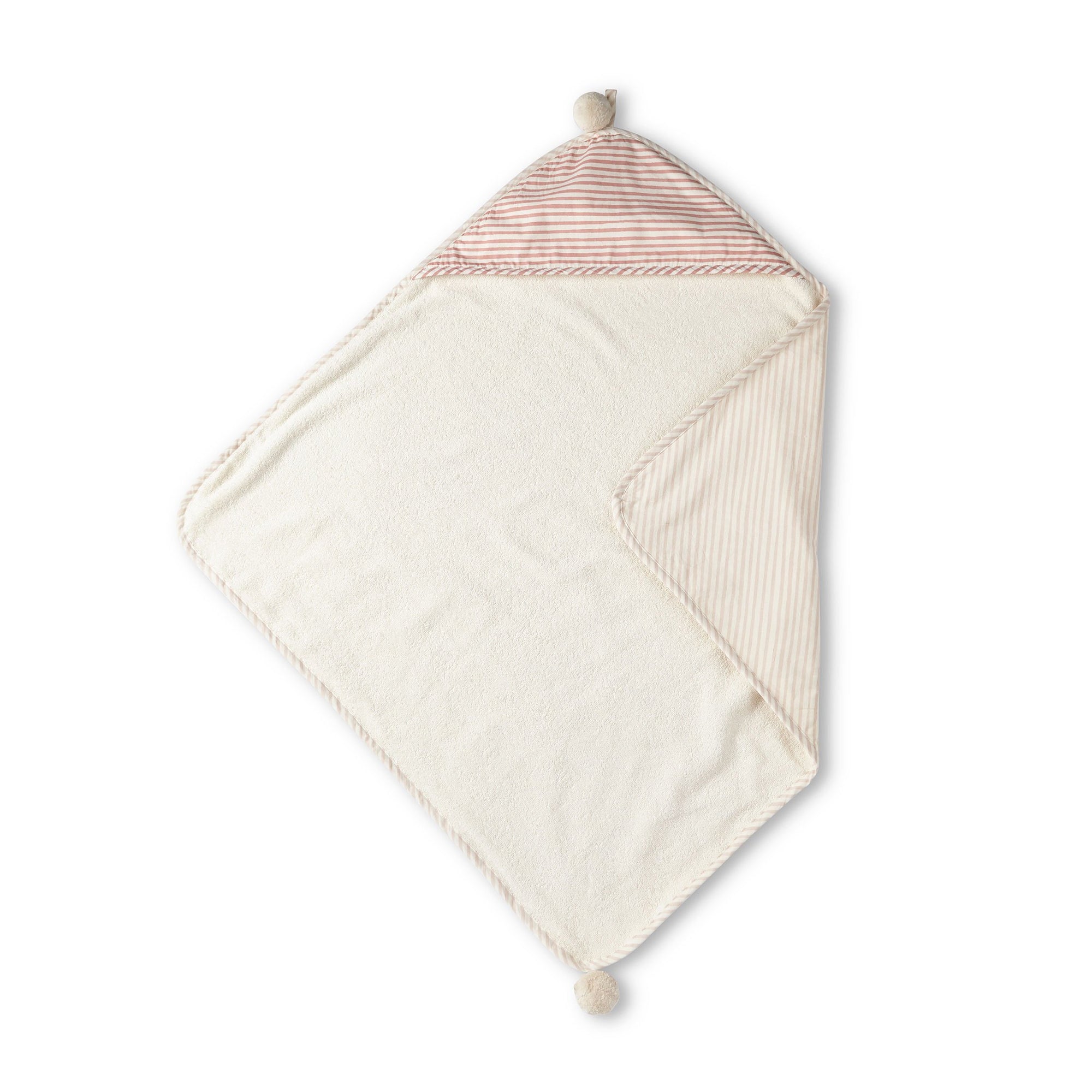 PEHR Hooded Towel - Stripes Away Petal