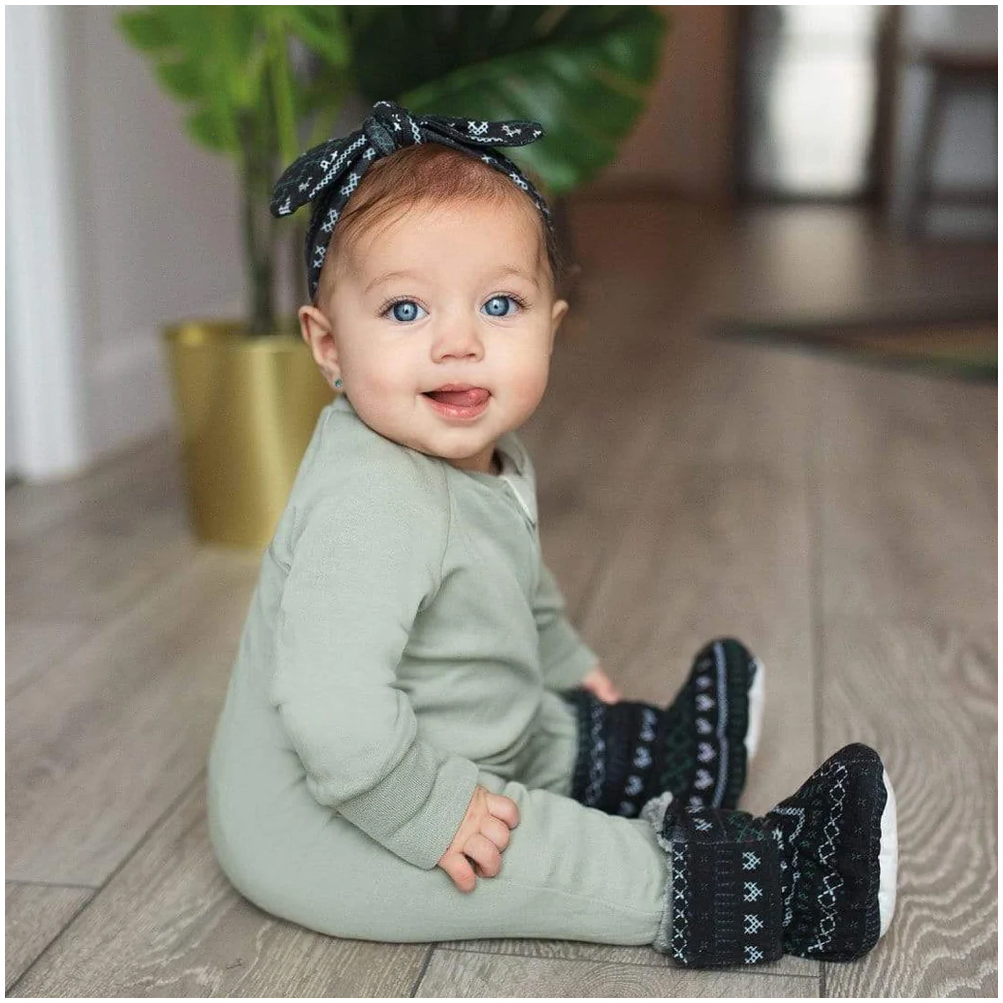 PERLIMPINPIN Bamboo Sleeper - Moss Green