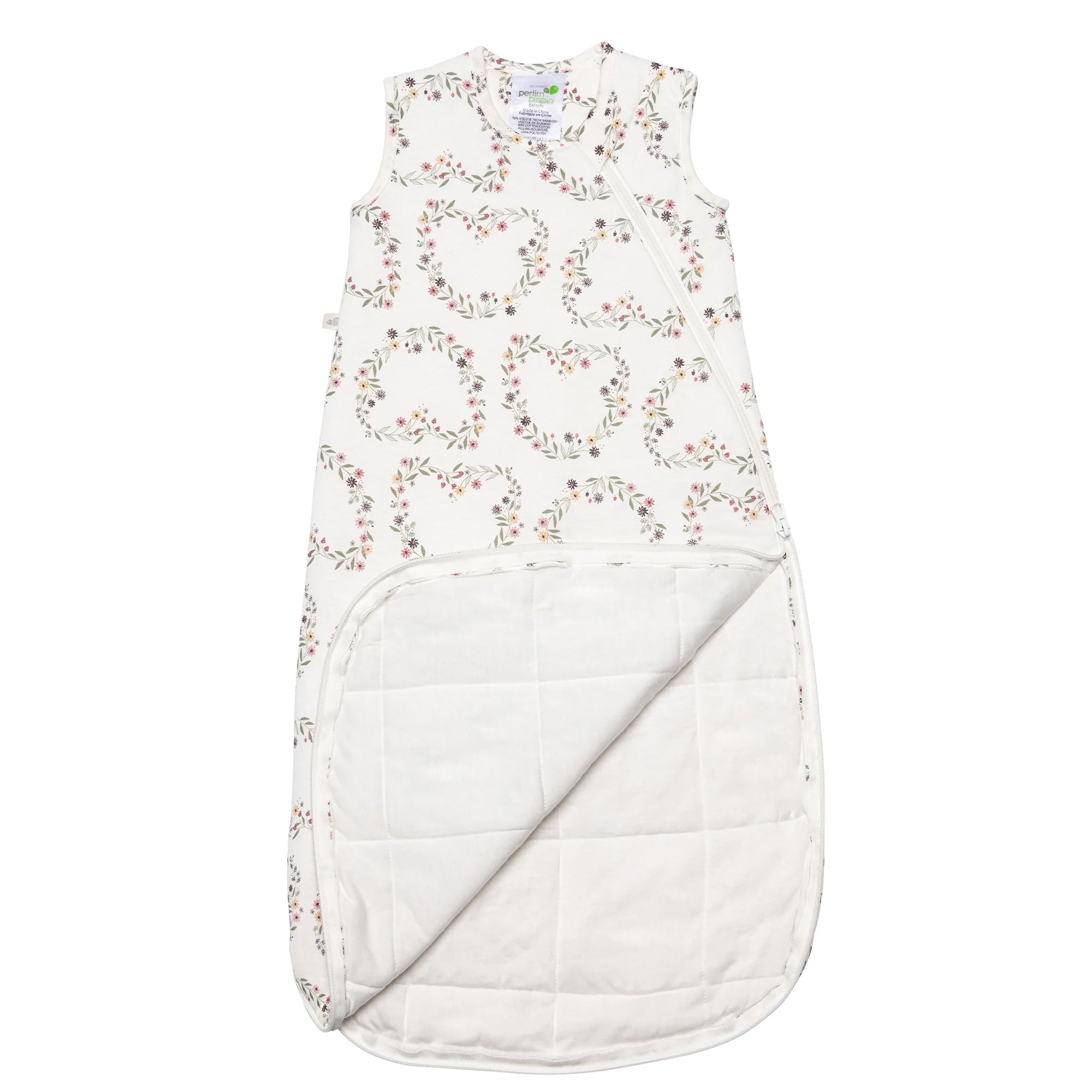 PERLIMPINPIN Quilted Bamboo Sleep Bag 2.5Tog - Heart