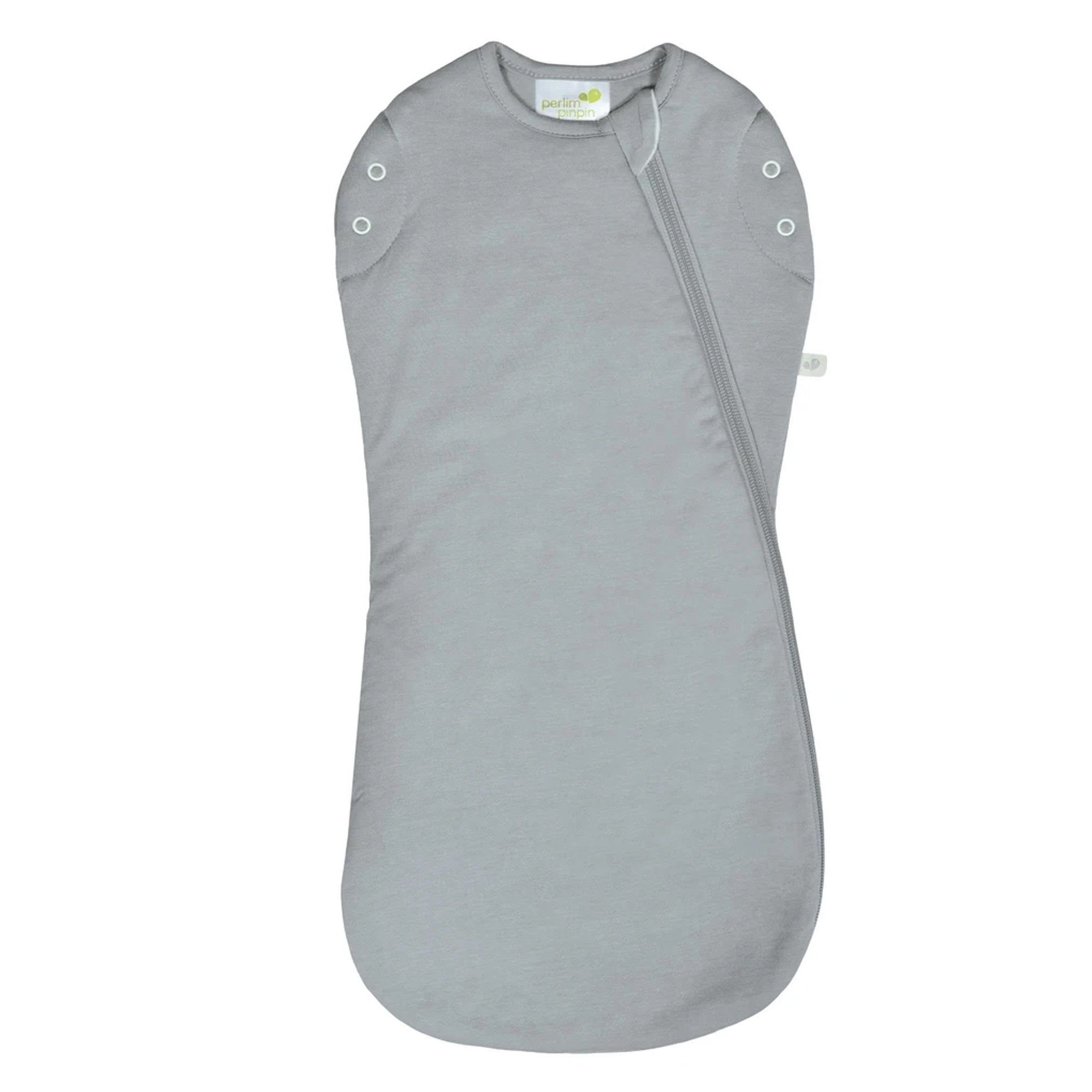 PERLIMPINPIN Quilted Bamboo Sleep Bag Newborn - Solid Pebble