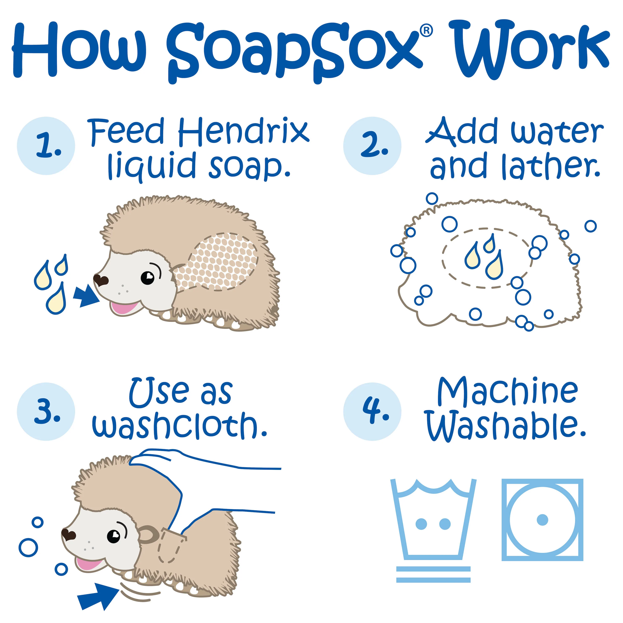 SOAPSOX Bath Scrub - Hendrix the Hedgehog