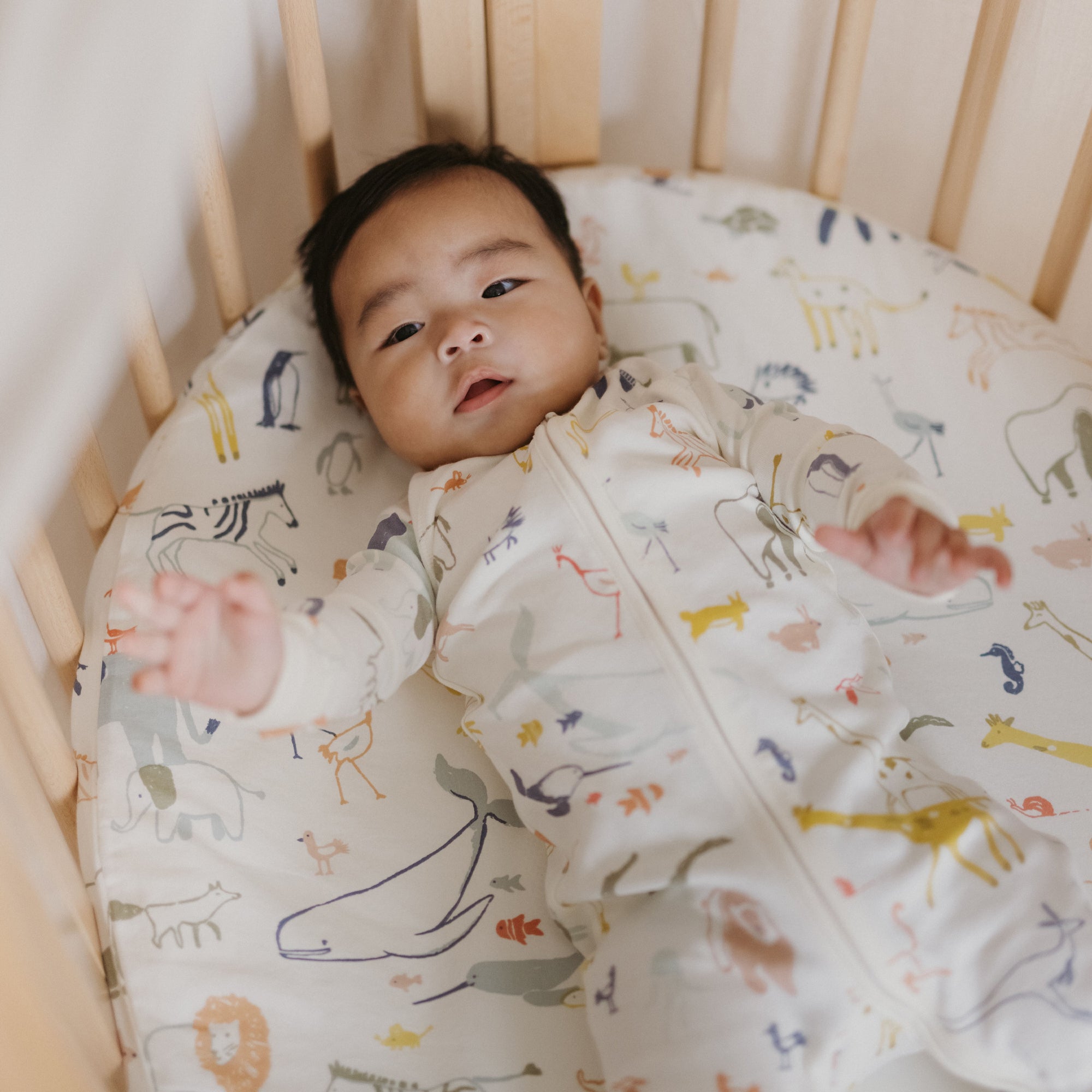 STOKKE Sleepi Mini Fitted Sheet Pehr V3