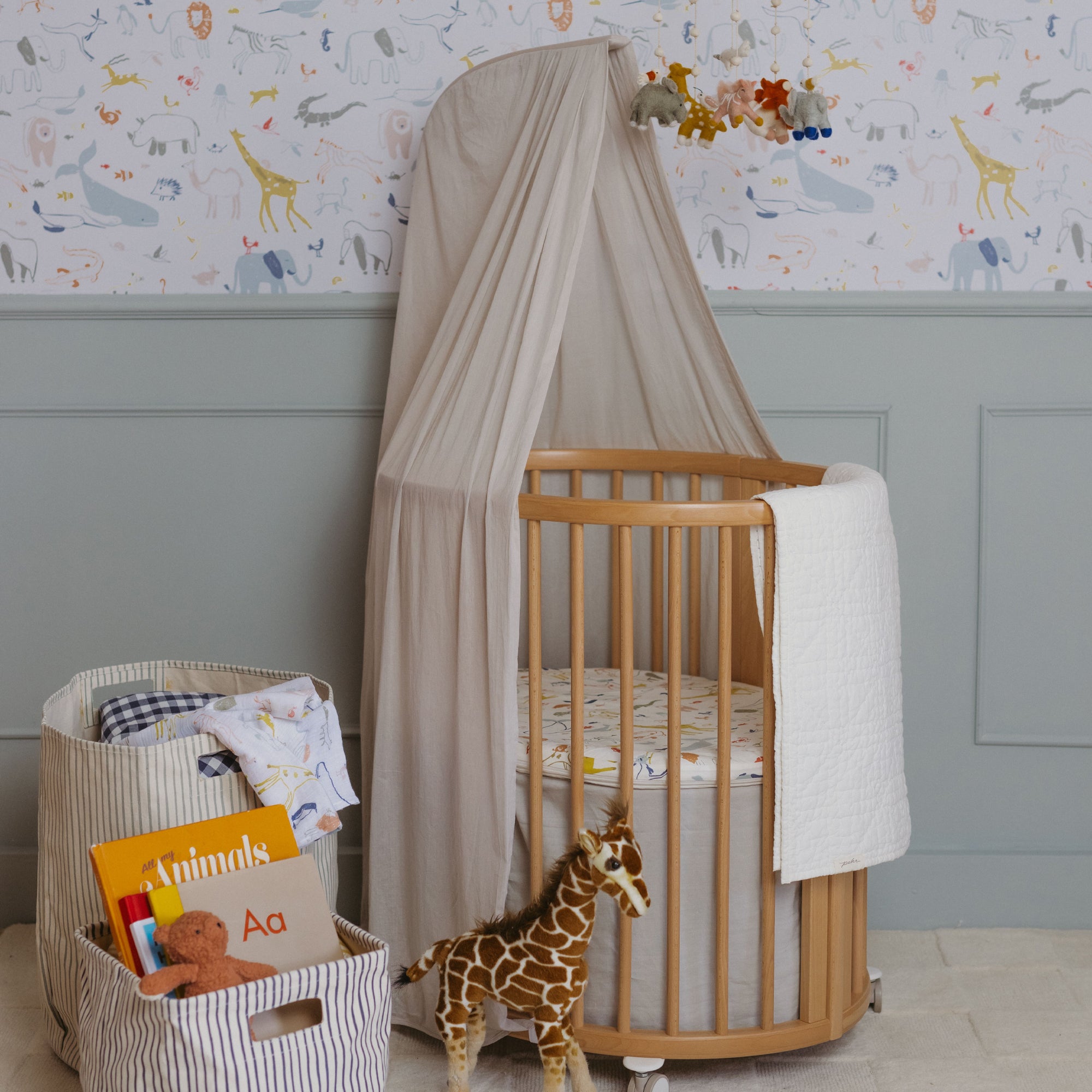 STOKKE Sleepi Mini Fitted Sheet Pehr V3