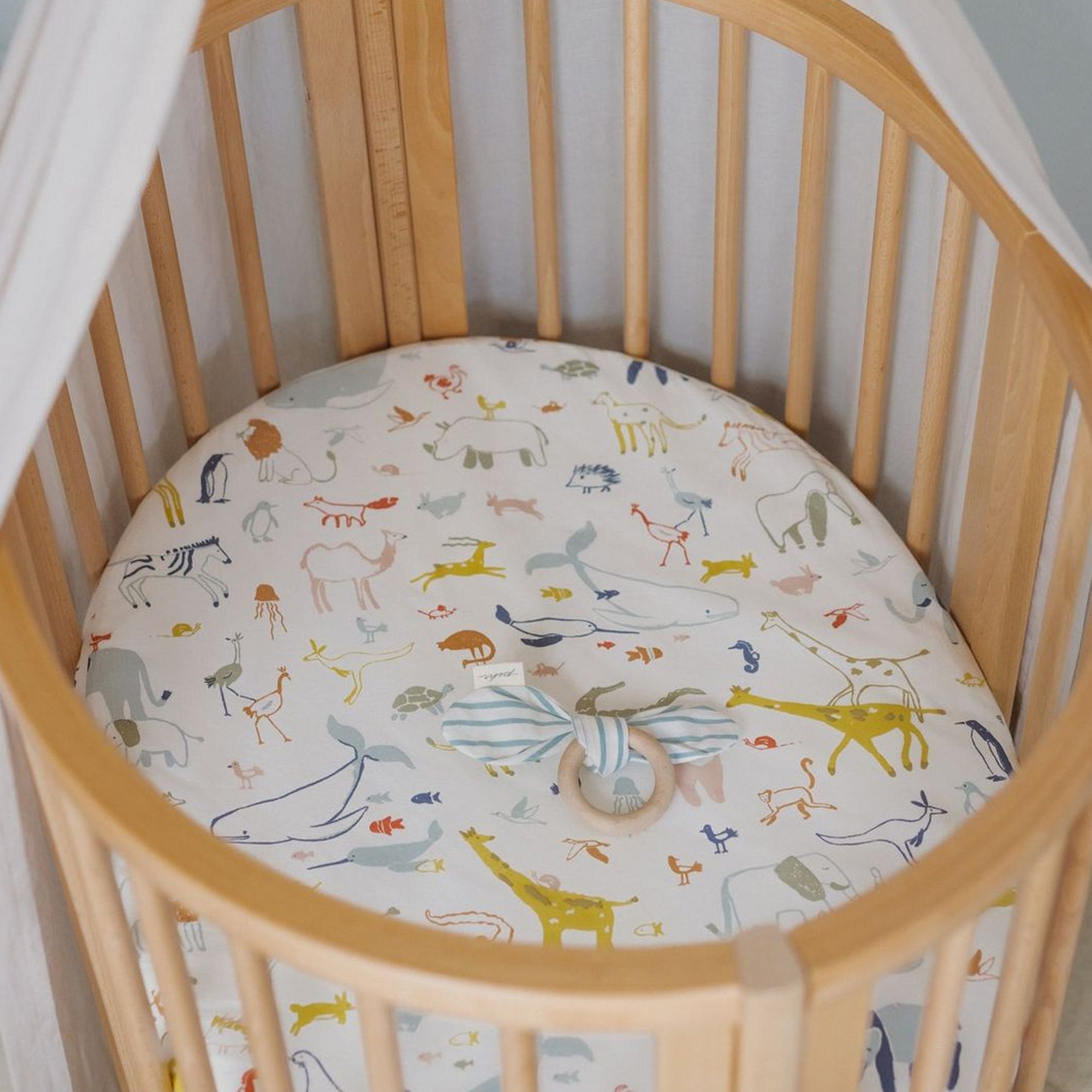 STOKKE Sleepi Mini Fitted Sheet Pehr V3