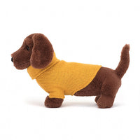 Thumbnail for JELLYCAT Sweater Sausage Dog - Yellow