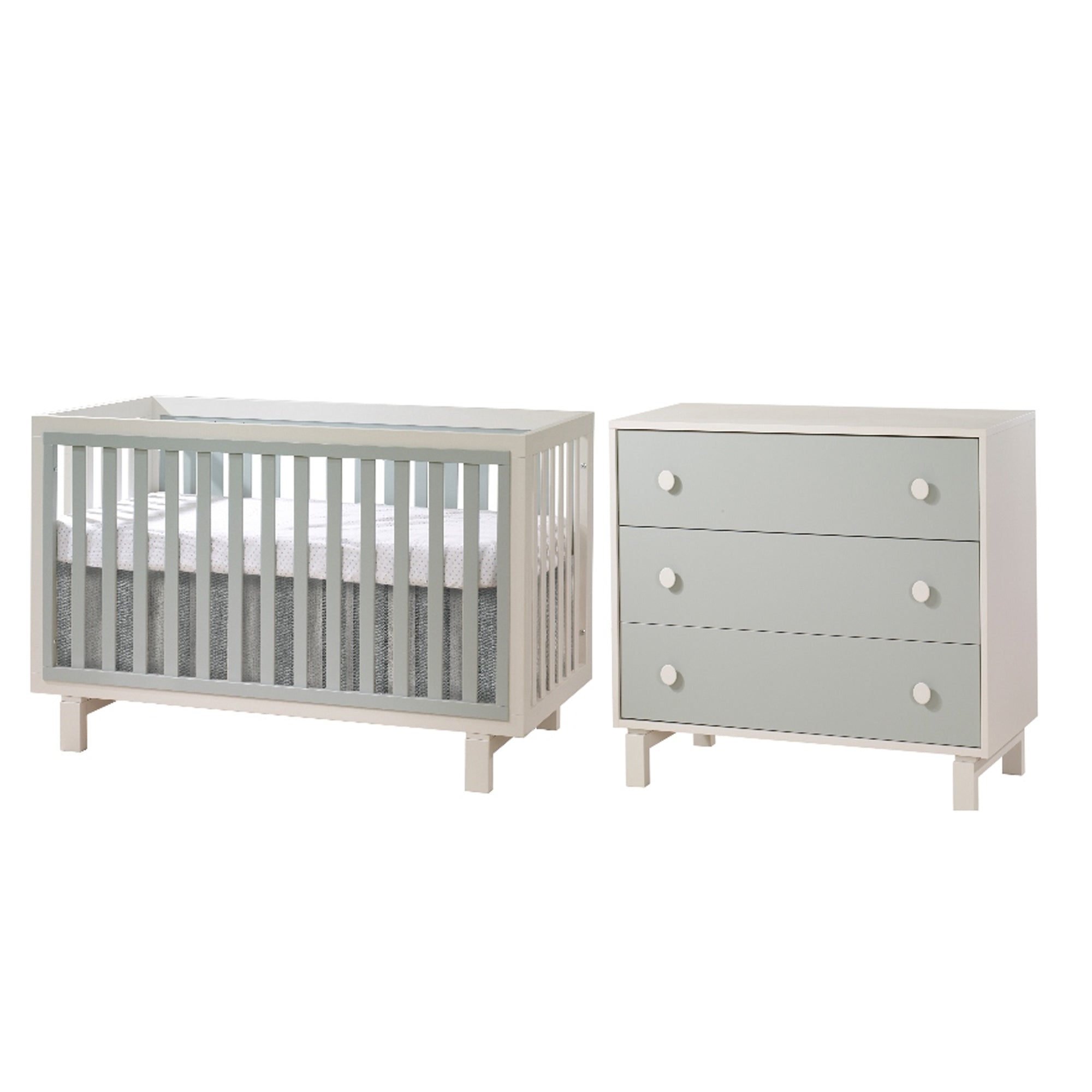 TULIP Bjorn Classic Crib and 3 Drawer Dresser XL (sold as a set only)