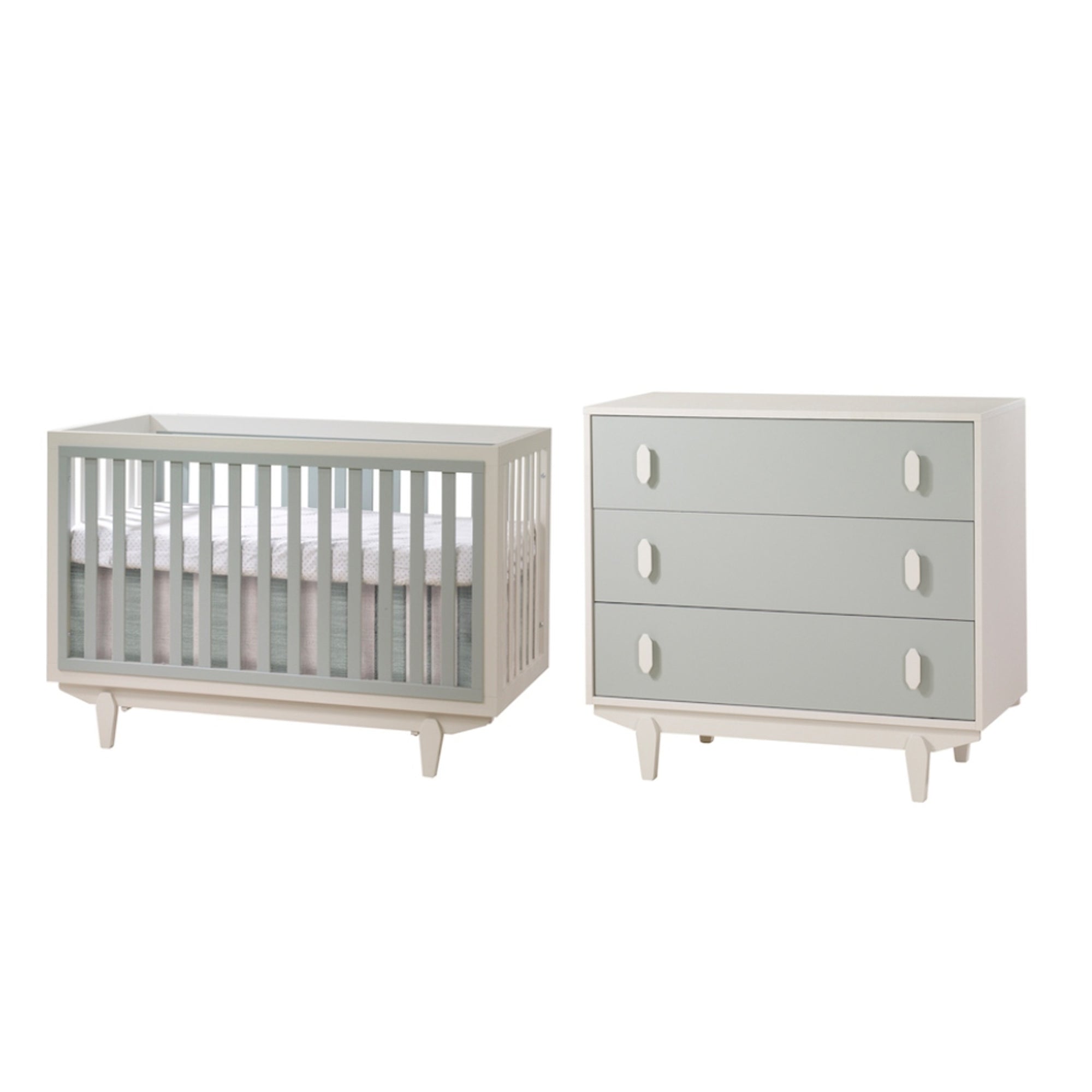 TULIP Tate Classic Crib and 3 Drawer Dresser XL Set (Limited Quantity)