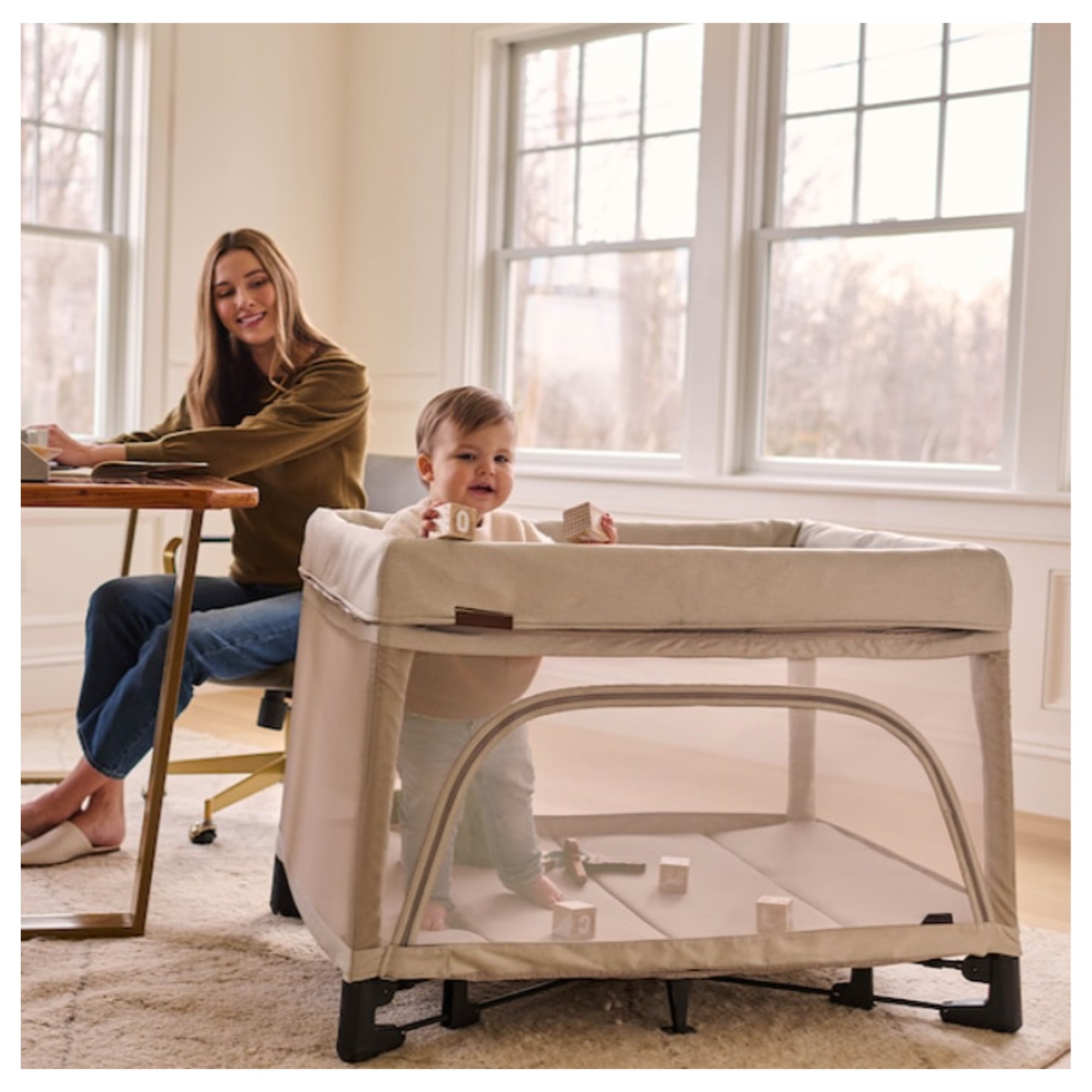 uppababy pack and play UPPAbaby Remi-Playard: Compact Travel Crib for Babies