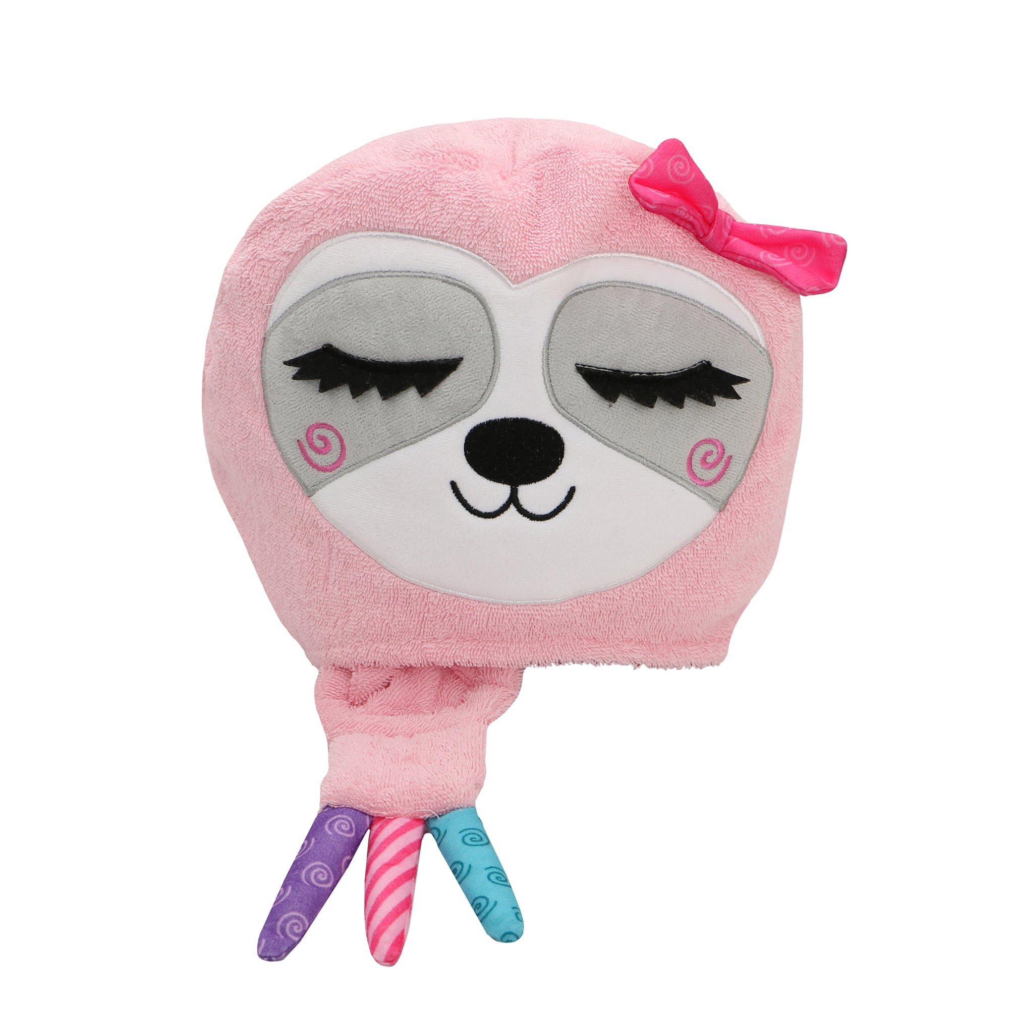 ZOOCCHINI Kids Plush Terry Hooded Bath Towel Sadie Sloth 2Y+