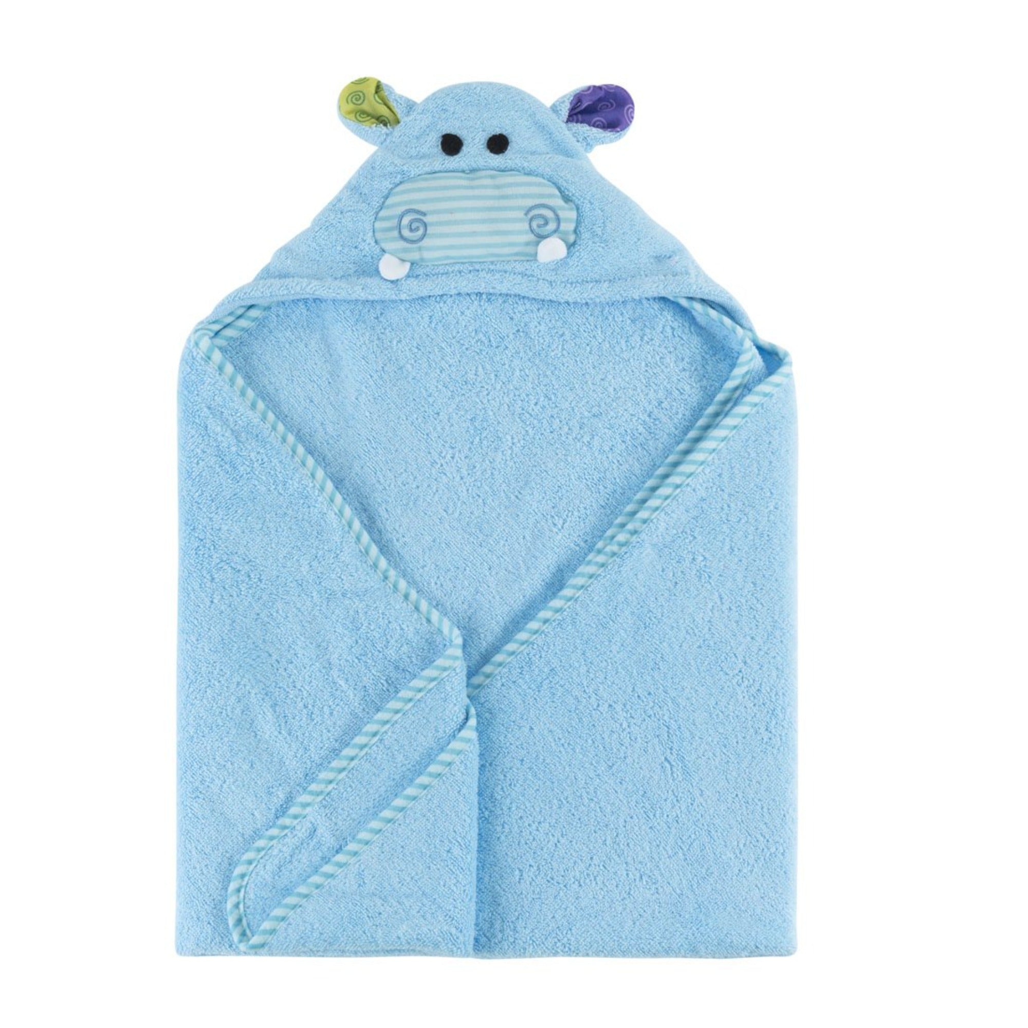 Serviette de bain à capuche ZOOCCHINI Snow Terry pour bébé (0-18 mois) - Henry Hippo
