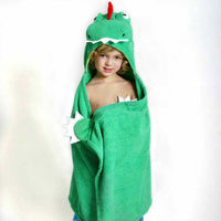 Thumbnail for ZOOCCHINI Kids Plush Terry Hooded Bath Towel (2Y+) - Devin Dinosaur