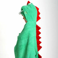 Thumbnail for ZOOCCHINI Kids Plush Terry Hooded Bath Towel (2Y+) - Devin Dinosaur