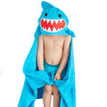 ZOOCCHINI Kids Plush Terry Hooded Bath Towel (2Y+) - Sherman Shark