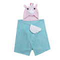 ZOOCCHINI Kids Plush Terry Hooded Bath Towel (2Y+) - Allie Alicorn