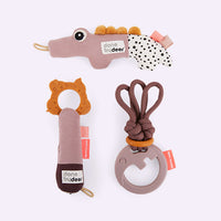 Thumbnail for DONE BY DEER Tiny Activity Toys Gift Set Deer Friends - Powder