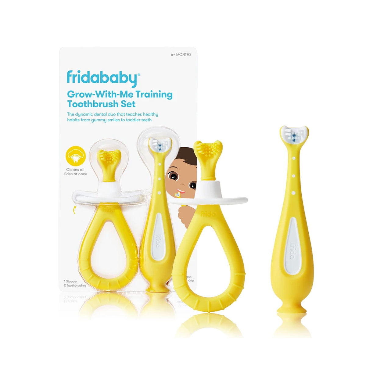 FRIDABABY Grow-With-Me Training Toothbrush Set