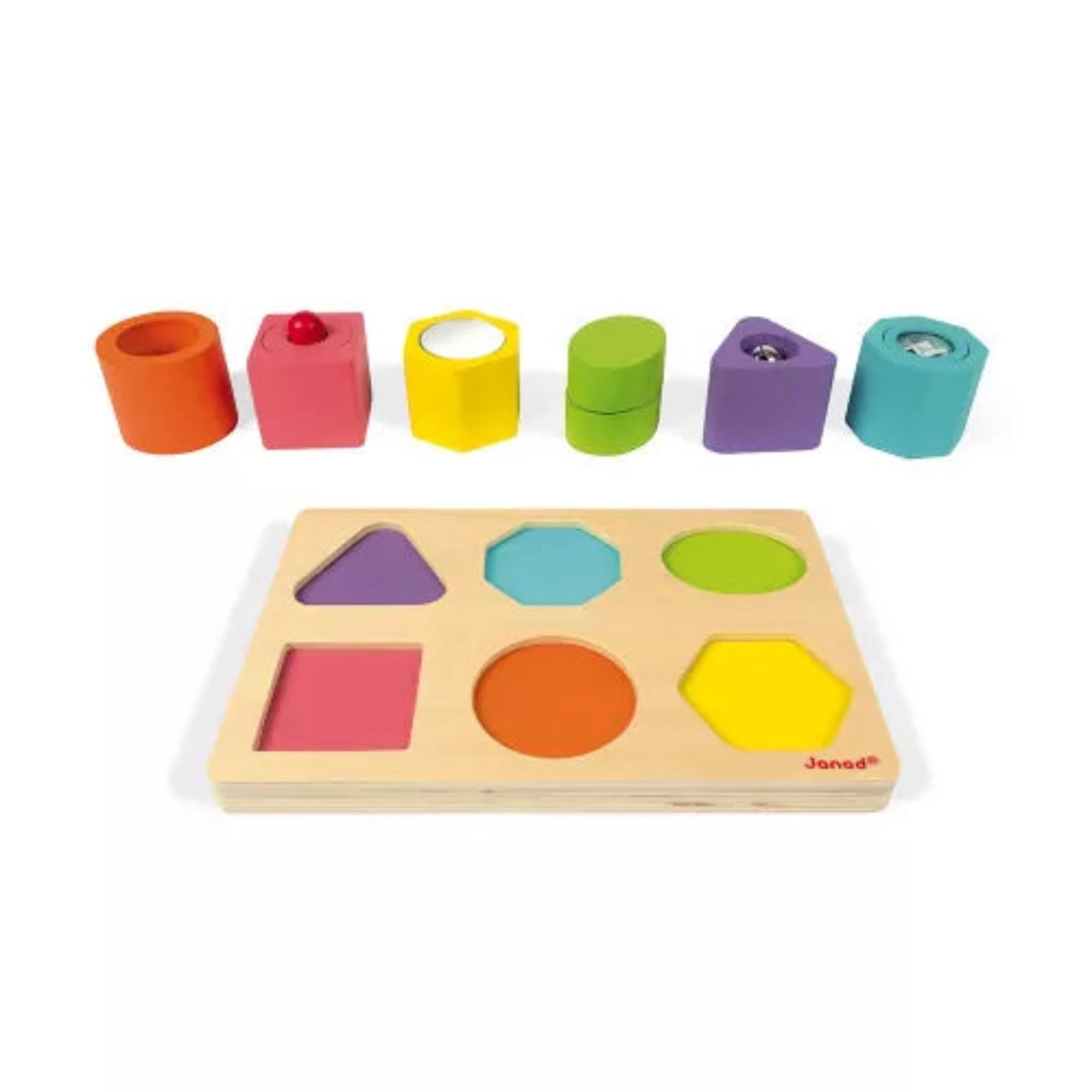 Puzzle 6 blocs Formes et Sons JANOD