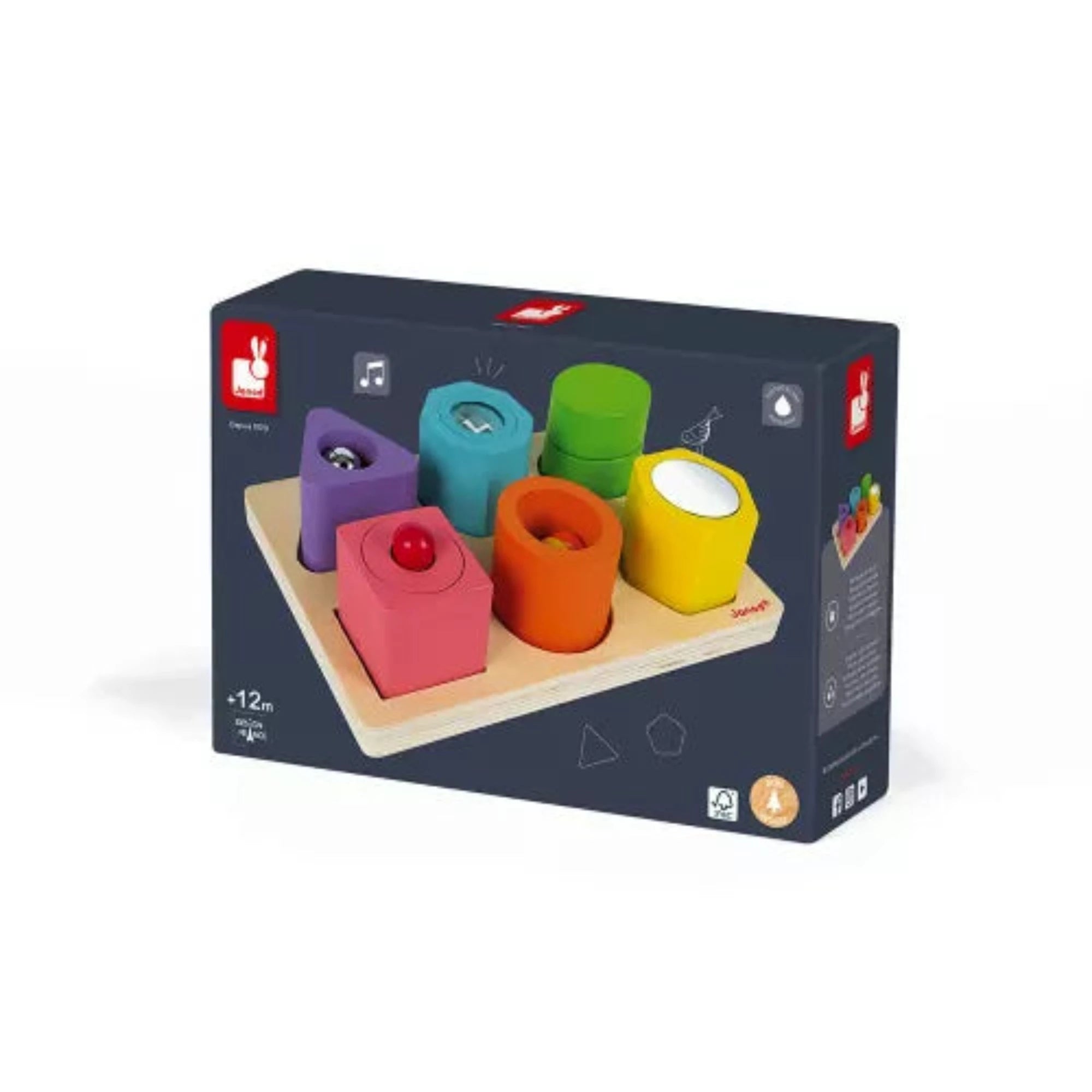 Puzzle 6 blocs Formes et Sons JANOD