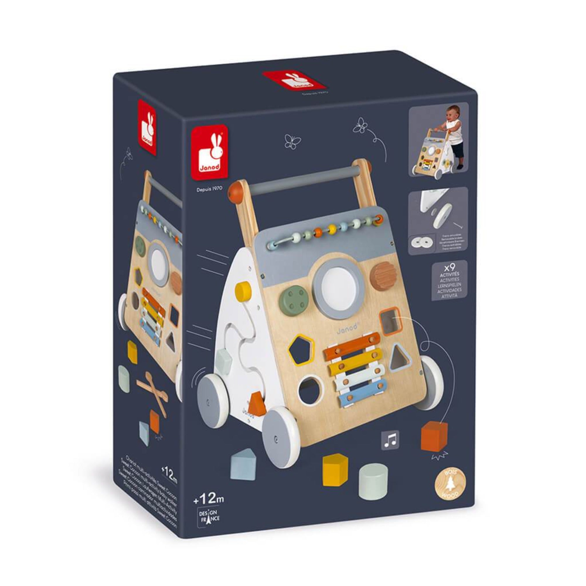 JANOD Sweet Cocoon Trotteur Multi-Activités en Bois 