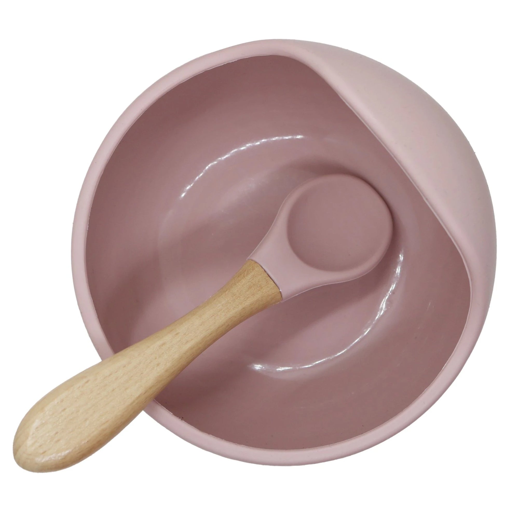 KUSHIES Siliscoop Bowl & Spoon Set - Rose