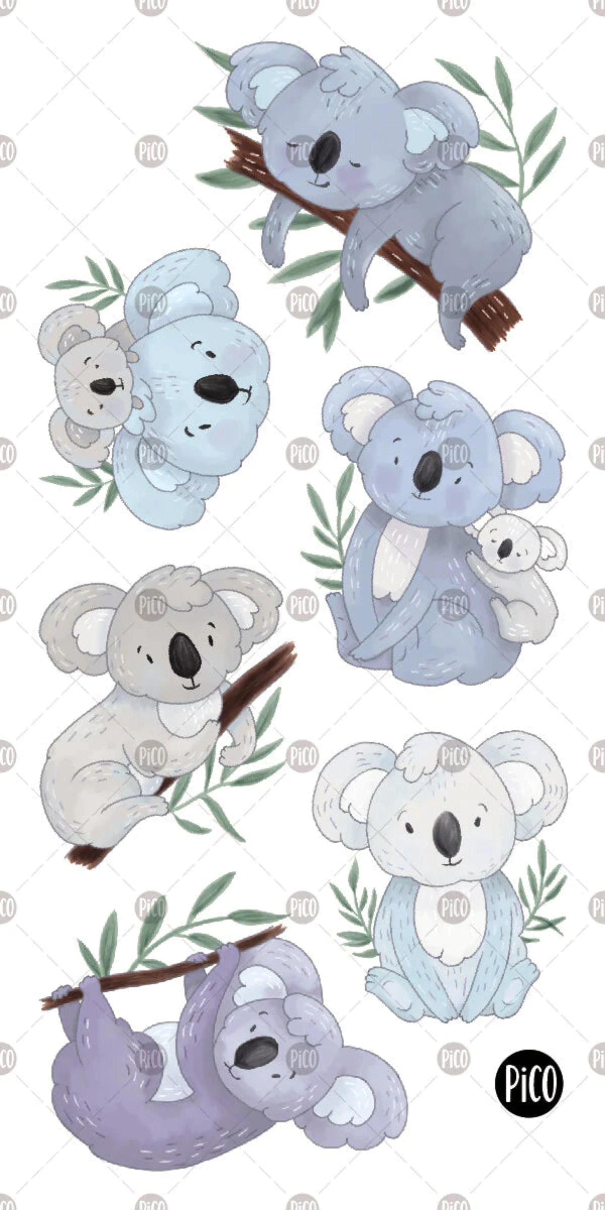 PICO TATOO Temporary Tattoo - Lorik the Koala