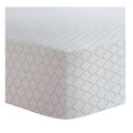 Kushies Change Pad Sheet Terry - White / Lilac Ornament